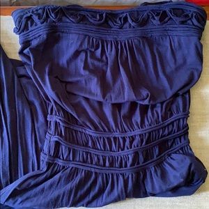 Navy knit maxi dress